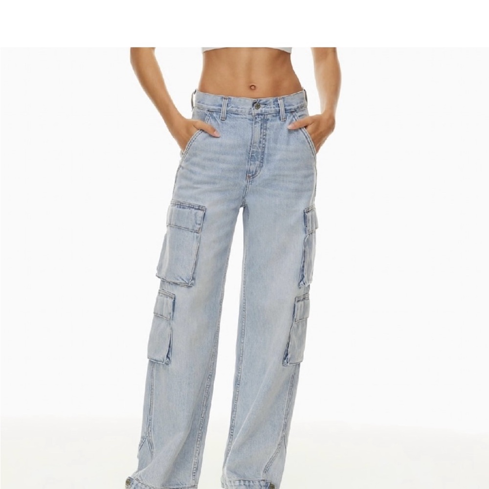 Aritzia Light Blue Wide Leg Jeans